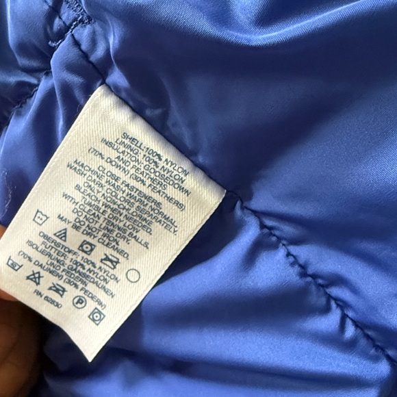 Lands' End Vibrant Royal Blue Quilted Goosedown Vest Sz Small - Picture 4 of 7